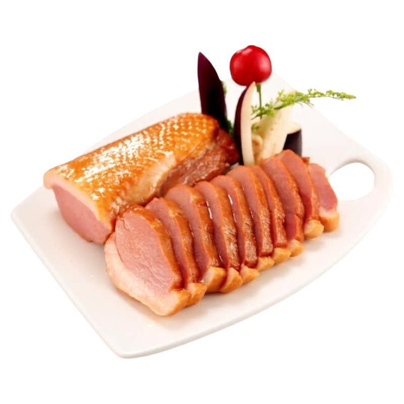 鸭胸肉烟熏果木烤鸭脯肉鸭肉轻食健身半成品快餐整块独立包装商用