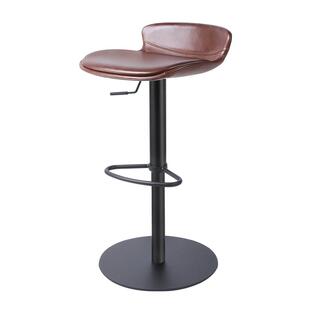 吧台椅凳子现代简约牛皮真皮升降轻奢北欧欧式中岛台高脚椅子736