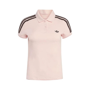 adidas阿迪达斯三叶草运动修身T恤2026夏女短袖翻领POLO衫 KD3699