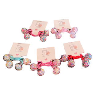 高弹力双头皮筋小女孩扎辫子发圈女童发饰儿童不伤发马尾发绳头绳