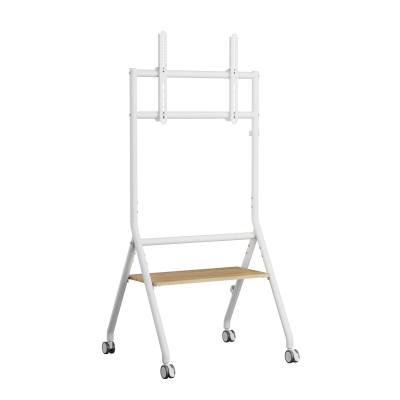 北弧移动落地电视支架带轻音滚轮