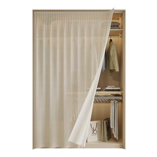 柜子遮挡帘魔术贴免打孔无门衣柜遮丑帘子杂物间防尘书柜厨房门帘
