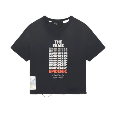 PlayHollywood弹幕美式做旧短袖