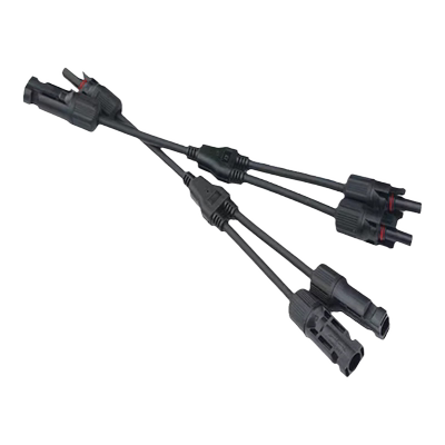 翔日MC4并联线Y型T型太阳能板三通四通公母插头线缆用光伏线