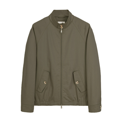 高档莱赛尔棉内里格纹哈林顿夹克