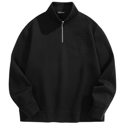 【商场同款】太平鸟男装卫衣25冬季新款立领质感上衣 B1CRF4440