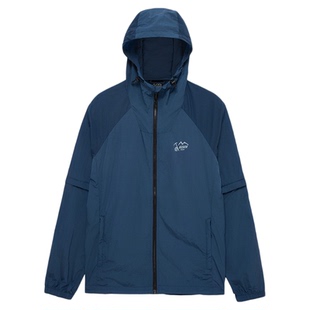 Ozark奥索卡防晒皮肤衣春夏新款可拆卸袖美式休闲宽松连帽外套男