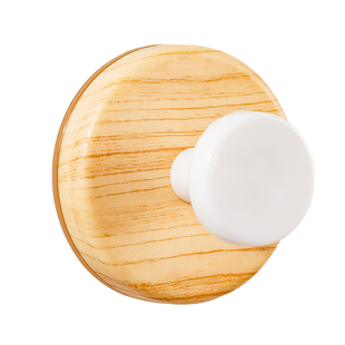 真空吸盘挂钩原木纹免打孔强力承重粘贴钩子卫生间浴室门后挂衣钩