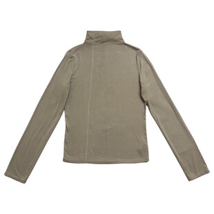 鹿与飞鸟“心向暖”柔糯亲肤弹力混纺三色正肩小高领打底衫6945