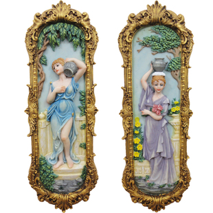 欧式少女壁挂壁饰挂饰背景墙装饰品工艺品人物挂件墙壁墙面装饰墙