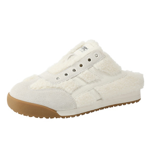 MILLIE'S/妙丽2025新款德训鞋女冬季加绒保暖一脚蹬休闲运动鞋Z