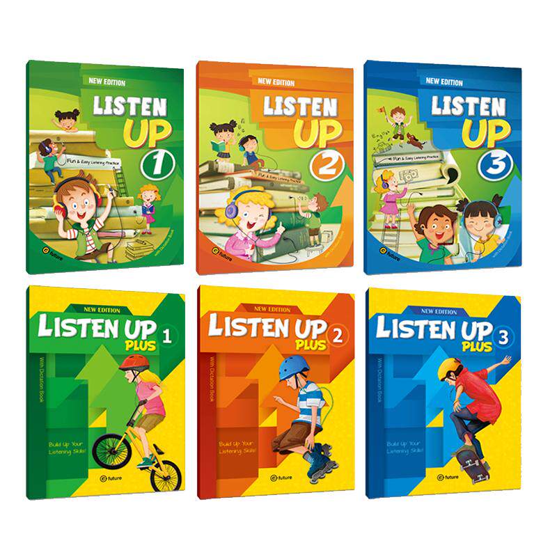 【原版正品】进口 e-future Listen Up plus 1 2 3级别少儿英语初级听力零基础英语课程启蒙高级听力训练儿童专项入门口语早教教材