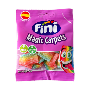 西班牙进口菲尼彩虹魔毯造型酸味软糖儿童西瓜造形泡泡糖休闲零食