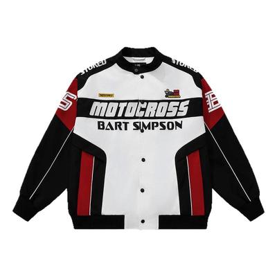 辛普森一家赛车服美式复古夹克男