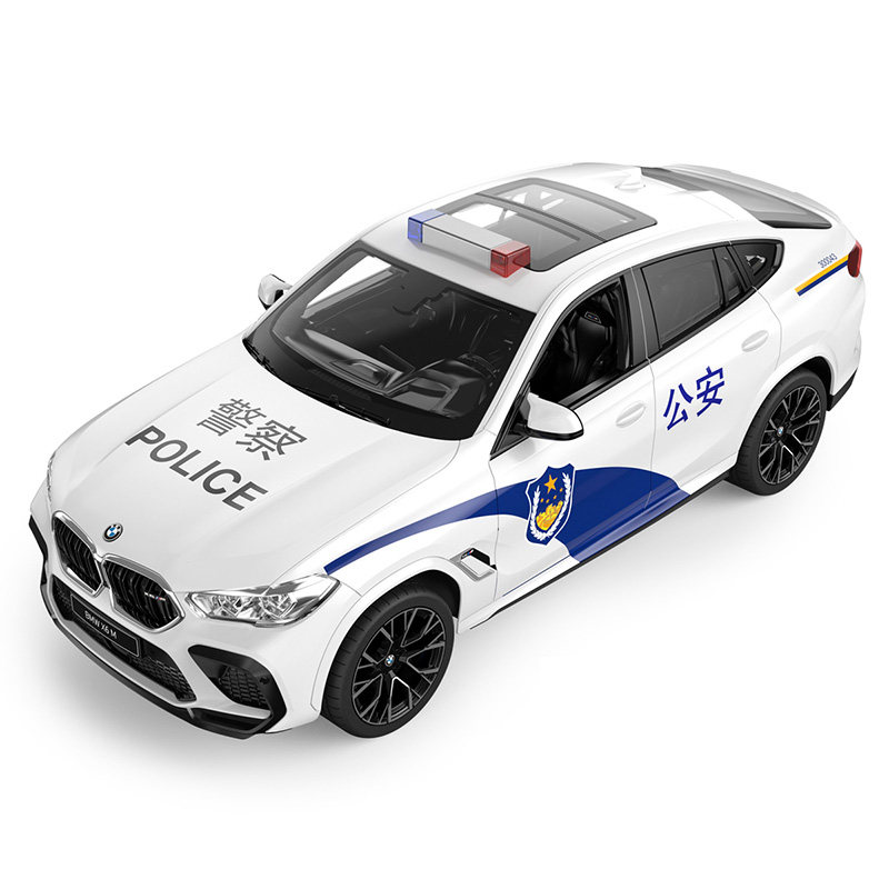 宝马X6M正版遥控警车声光版