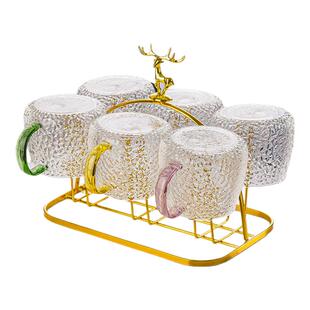 玻璃泡茶杯带把高级感高硼硅耐高温家用大容量招贷客人水杯套装