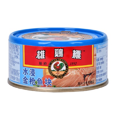 雄鸡标橄榄油浸金枪鱼