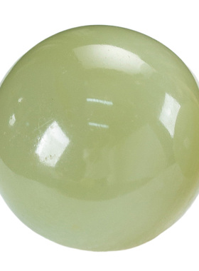 石诚记天然玉石风水球摆件手握球