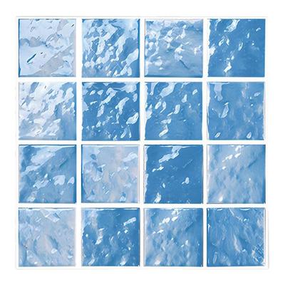 一套10片高亮水晶水波纹马赛克卫生间防水自粘贴纸厨房防油耐高温