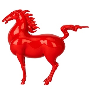 万仟堂马年轻奢雕塑客厅走廊新年铜质艺术品摆件朝艺术品千里马