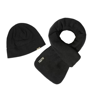 抓绒帽子围巾两件套男冬季保暖女式百搭毛绒围巾带帽子秋冬款围脖