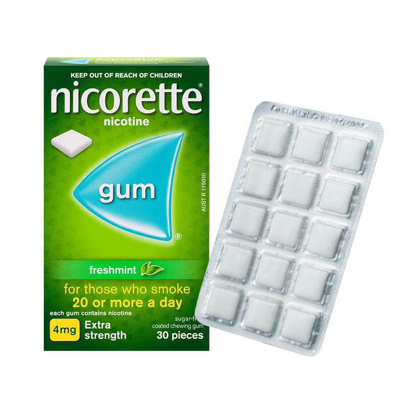 力克雷尼古丁咀嚼胶4mg*官方戒烟正品神器药进口NICORETTE辅助