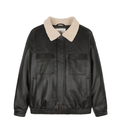 美拉德夹克外套加厚羊羔毛皮衣男