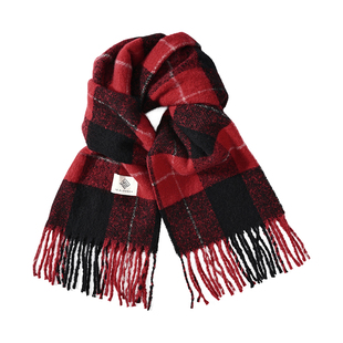 红色围巾女款2025新款冬季今年流行爆款韩系氛围感圣诞保暖围脖男