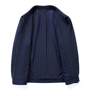 步森桑蚕丝夹克男2026春装新款商务休闲行政干部高端中年爸爸外套