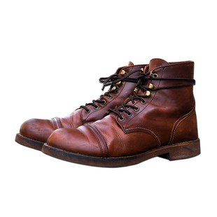 复古固特异8111红翼明伞兵靴短靴真皮机车靴高帮马丁靴工装靴男鞋
