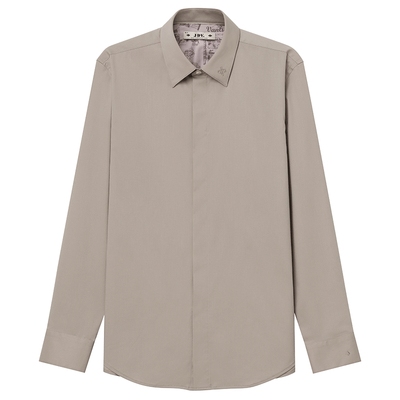 JDV商场同款卡其色长袖正装衬衫