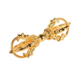 欧斯特 普巴金刚杵 S999银镀金九钴五股金刚杵居家居家装饰小摆件