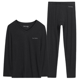 【清货】皮尔卡丹秋衣秋裤男士秋冬季中厚德绒保暖套装男打底内衣