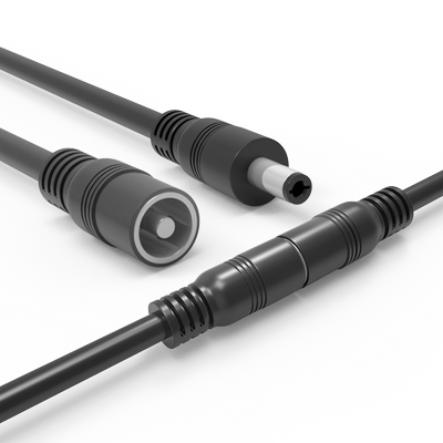 加粗黄铜DC电源连接线 12V 5A电源公母头线DC5.5*2.1接头线18awg
