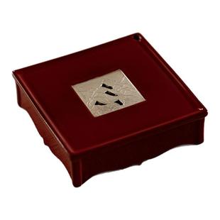 梵汝粗陶壶承干泡台功夫茶具中国红蓄水茶盘鎏银复古精致高端茶台