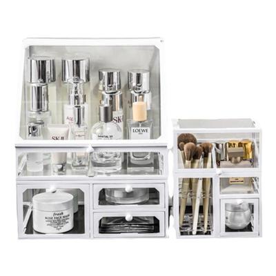 置物架化妆品收纳盒玻璃高级感