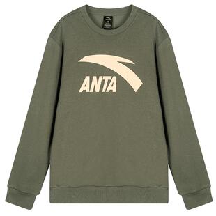 安踏卫衣男款官网旗舰2025秋冬季新款圆领套头衫潮流宽松休闲长袖