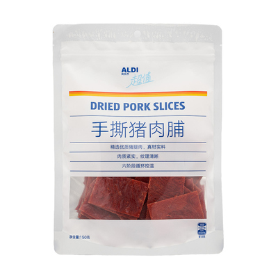上海奥乐齐 ALDI 超值系列 手撕猪肉脯 150g 网红零食 国内代购