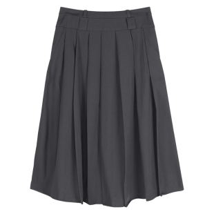 搭配上衣高级感黑色西装百褶半身裙女夏中长款a字裙设计感大裙摆