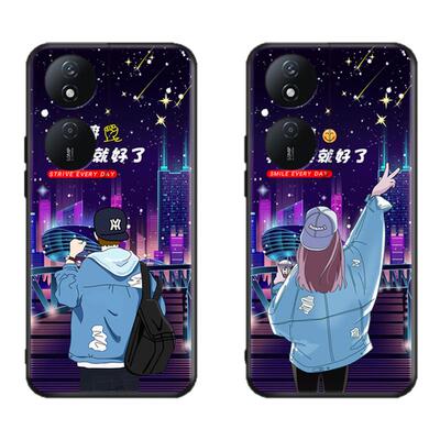 luckrider适用于荣耀畅玩50 Plus手机壳防摔新款CLK-AN00软壳硅胶简约时尚炸街款荣耀唱完50PLUS保护套喜庆本