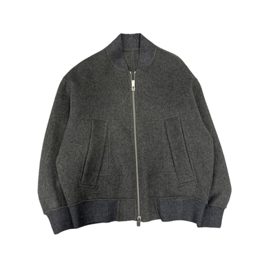 冬季男士重磅加厚棒球领毛呢夹克