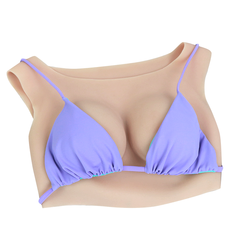 媛野圆领义乳硅胶假胸