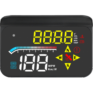 唯颖车载HUD抬头显示器汽车通用OBD仪表GPS卫星车速高清投影仪M17