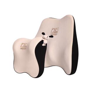 汽车头枕护颈枕高档靠枕奔驰宝马车内用座椅枕头车载腰垫一对可爱