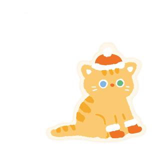 Halostudio原创布面橡胶 冬日超可爱 圣诞树橘猫 异形鼠标垫包邮