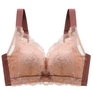 夏季超薄大胸显小无钢圈乳胶内衣女士收副乳聚拢防下垂薄款文胸罩