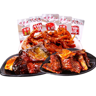 湖南特产味芝元鱼尾鱼排变态辣爆辣湖洞庭香辣麻辣即食零食鱼块