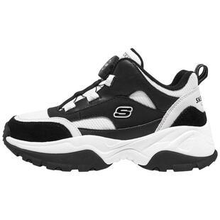 斯凯奇秋童鞋旋扣易穿脱运动复古靴中大童棉鞋加绒蓄热休闲运动鞋