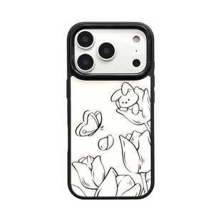 全新神甲壳！手感超棒适用苹果17/16promax磁吸手机壳15PLUS轻微磨砂iphone14pro防摔13保护套郁金香兔子12