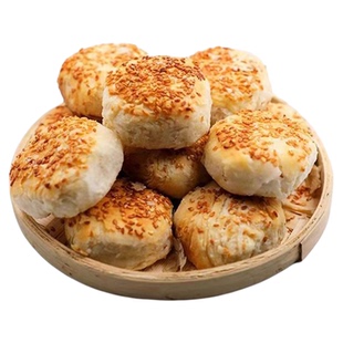 江苏特产正宗黄桥烧饼葱油咸味泰兴小吃糕点多口味早餐油酥烧饼